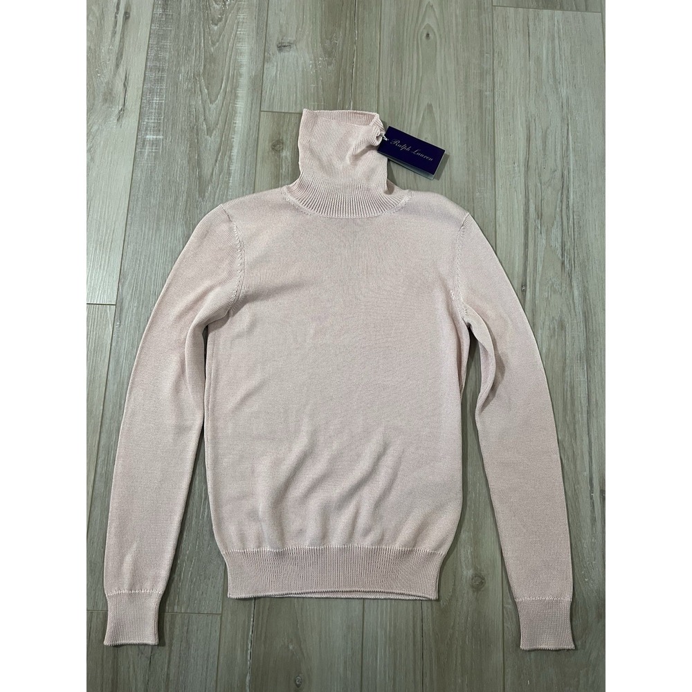 ralph lauren purple label women turtleneck Sweater Silk Size XS
